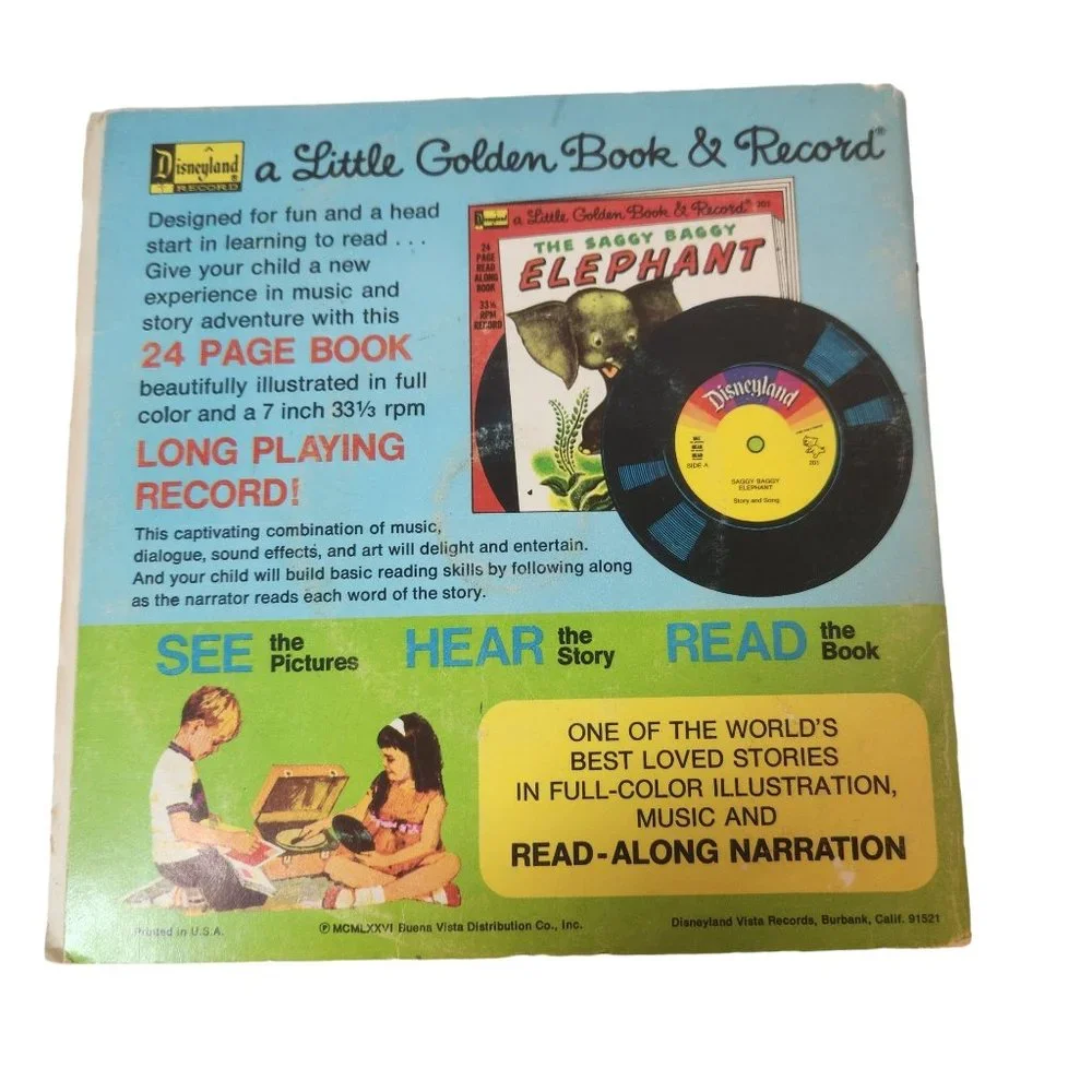 Vintage 1950s The Little Fat Policeman A Little Golden Book & 33 1/3 Record #224